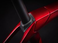 Trek Domane SLR 9 eTap 47 Metallic Red Smoke to Red Car